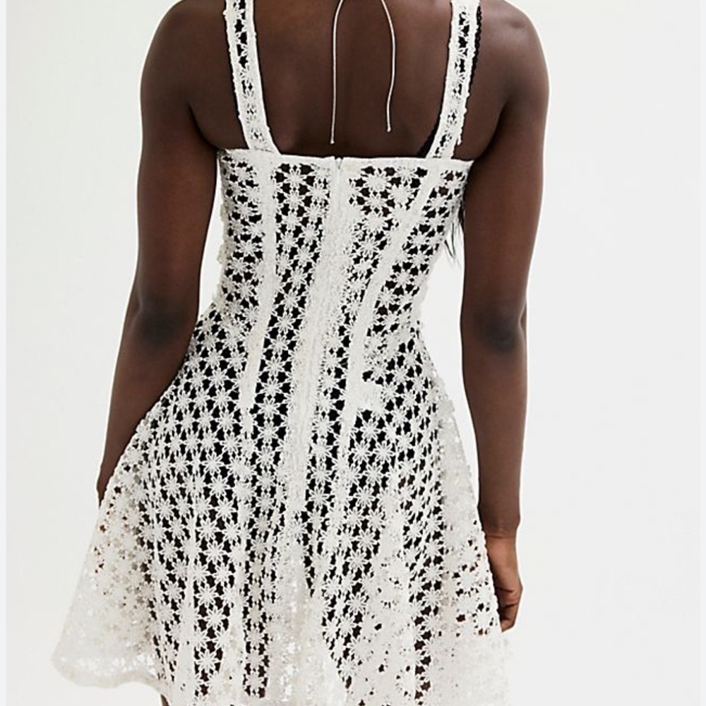Free People Black and White Lace Dress